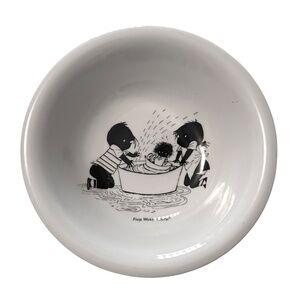 Vintage Ceramic Bowl with Art by Dutch Artist Fiep Westendorp